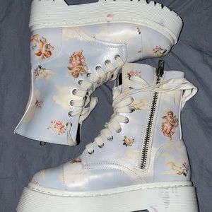 Size 7 woman shoes from Dollskill, sky blue